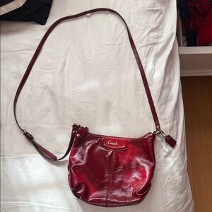 Coach Burgundy Leather Crossbody Bag